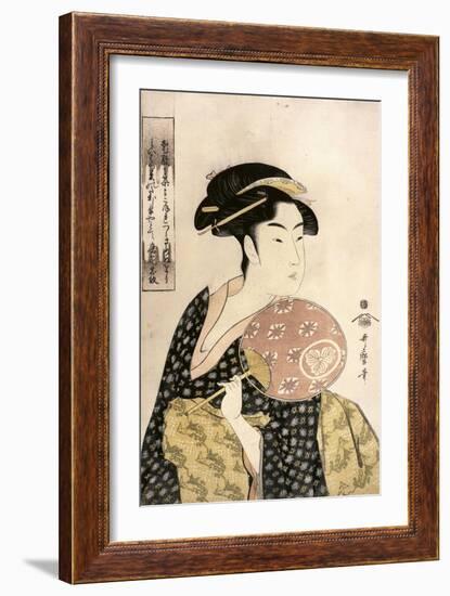 Ohisa of the Takashima Tea-Shop-Kitagawa Utamaro-Framed Art Print