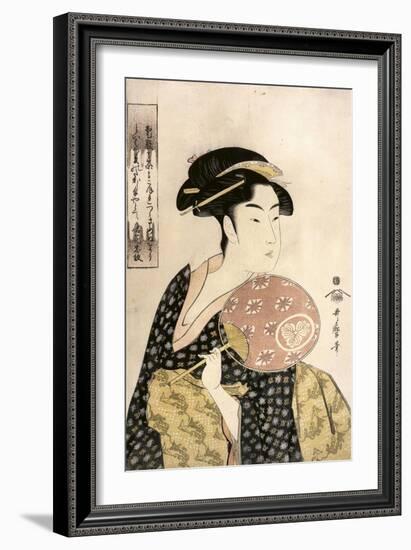 Ohisa of the Takashima Tea-Shop-Kitagawa Utamaro-Framed Art Print