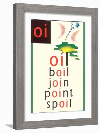 OI in Oil-null-Framed Art Print