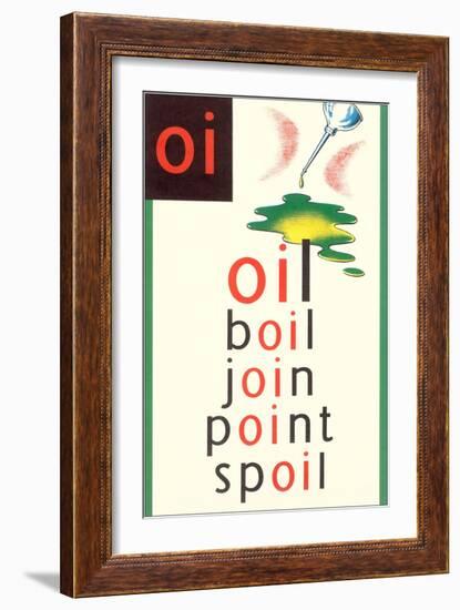 OI in Oil-null-Framed Art Print