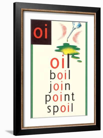 OI in Oil-null-Framed Art Print