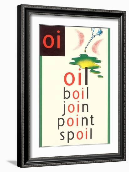 OI in Oil-null-Framed Art Print