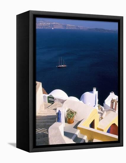 Oia (Ia), Island of Santorini (Thira), Cyclades Islands, Aegean, Greek Islands, Greece, Europe-Sergio Pitamitz-Framed Premier Image Canvas