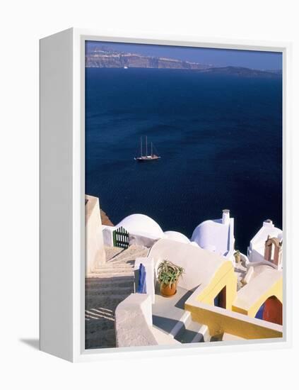 Oia (Ia), Island of Santorini (Thira), Cyclades Islands, Aegean, Greek Islands, Greece, Europe-Sergio Pitamitz-Framed Premier Image Canvas
