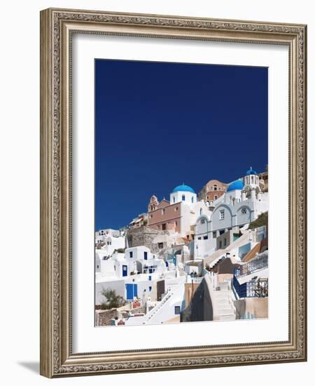 Oia, Santorini, Cyclades, Greek Islands, Greece, Europe-Sakis Papadopoulos-Framed Photographic Print