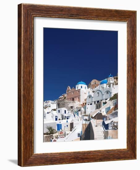 Oia, Santorini, Cyclades, Greek Islands, Greece, Europe-Sakis Papadopoulos-Framed Photographic Print