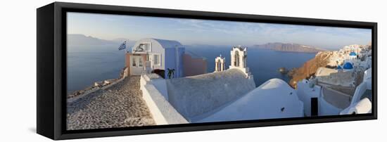 Oia, Santorini, Cyclades Islands, Greece-Peter Adams-Framed Premier Image Canvas