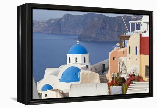 Oia, Santorini, Cyclades Islands, Greece-Peter Adams-Framed Premier Image Canvas