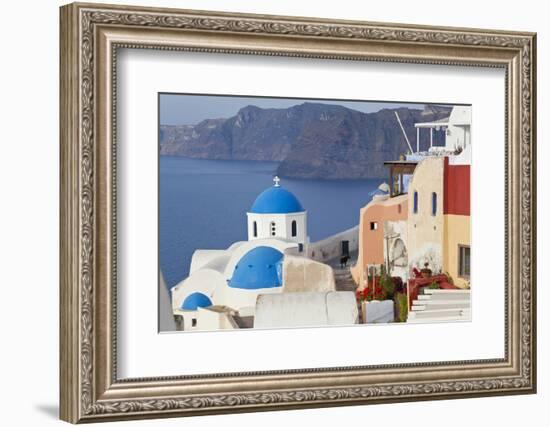 Oia, Santorini, Cyclades Islands, Greece-Peter Adams-Framed Photographic Print