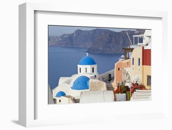 Oia, Santorini, Cyclades Islands, Greece-Peter Adams-Framed Photographic Print
