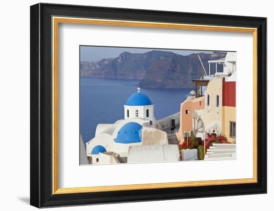 Oia, Santorini, Cyclades Islands, Greece-Peter Adams-Framed Photographic Print