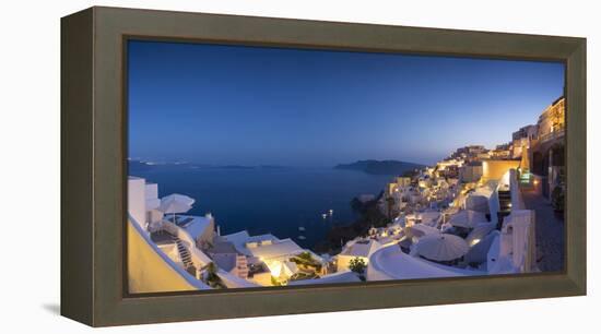 Oia, Santorini (Thira), Cyclades Islands, Greece-Jon Arnold-Framed Premier Image Canvas