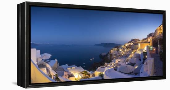 Oia, Santorini (Thira), Cyclades Islands, Greece-Jon Arnold-Framed Premier Image Canvas