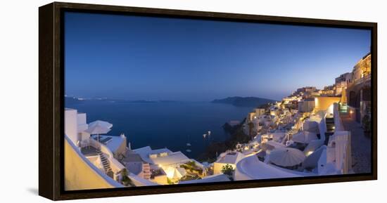 Oia, Santorini (Thira), Cyclades Islands, Greece-Jon Arnold-Framed Premier Image Canvas