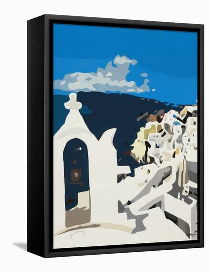 Oia Vista Prima-BethAnn Lawson-Framed Stretched Canvas