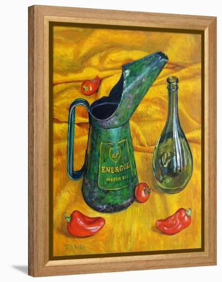 Oil Can with Red , 2017-Tilly Willis-Framed Premier Image Canvas