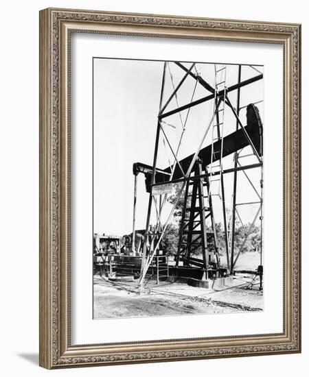 Oil Derrick Pumping Closer Up-Philip Gendreau-Framed Photographic Print