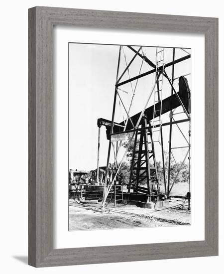 Oil Derrick Pumping Closer Up-Philip Gendreau-Framed Photographic Print