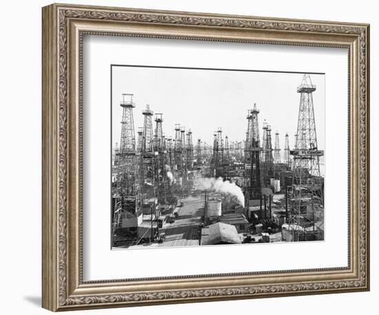 Oil Derricks in California-null-Framed Photographic Print
