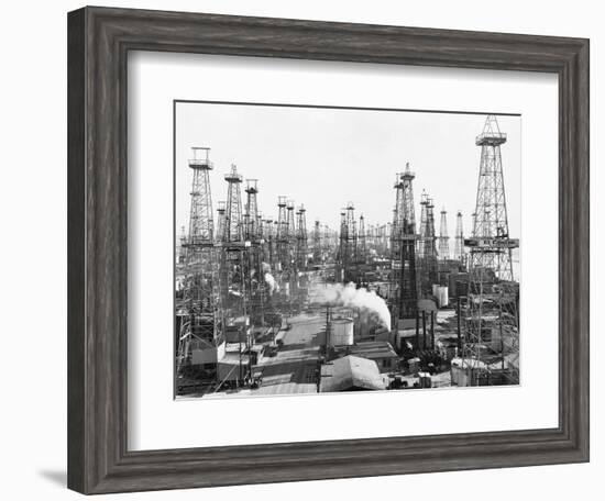 Oil Derricks in California-null-Framed Photographic Print