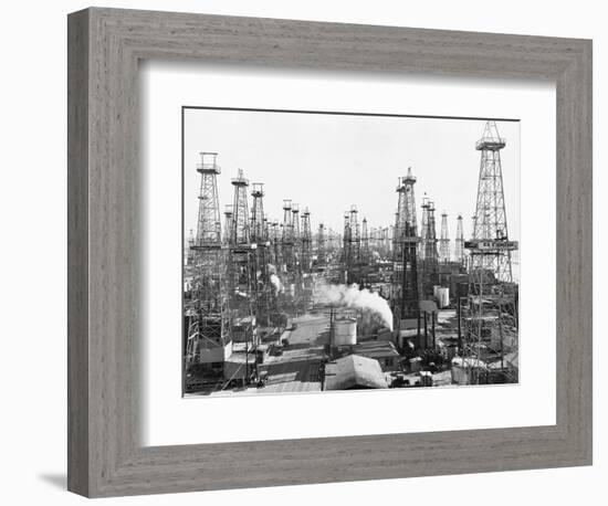 Oil Derricks in California-null-Framed Photographic Print