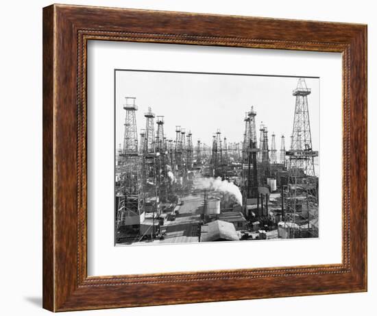 Oil Derricks in California-null-Framed Photographic Print