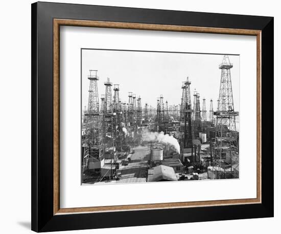 Oil Derricks in California-null-Framed Photographic Print