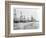 Oil Derricks on a Beach in California-null-Framed Photographic Print