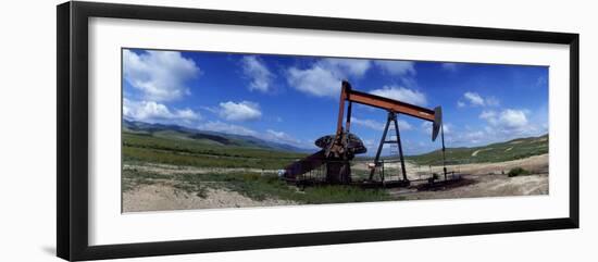 Oil Drill on a Landscape, Taft, Kern County, California, USA-null-Framed Photographic Print