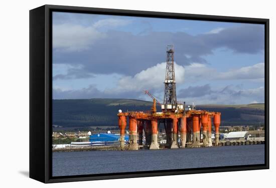 Oil Drilling Rig, North Sea-Duncan Shaw-Framed Premier Image Canvas