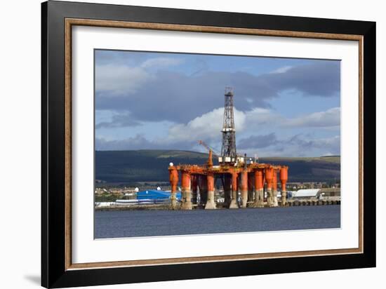 Oil Drilling Rig, North Sea-Duncan Shaw-Framed Photographic Print