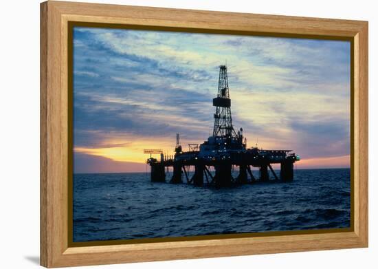 Oil Drilling Rig-null-Framed Premier Image Canvas