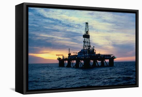 Oil Drilling Rig-null-Framed Premier Image Canvas