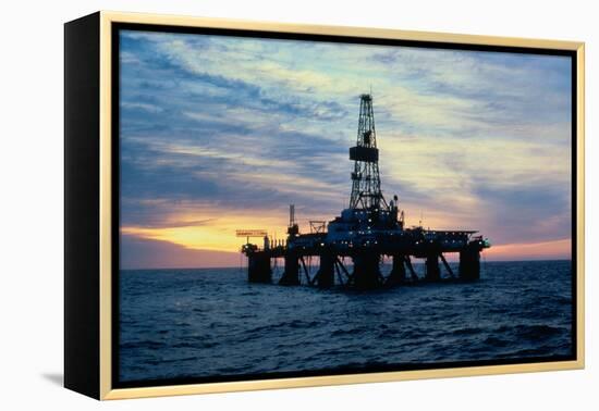 Oil Drilling Rig-null-Framed Premier Image Canvas