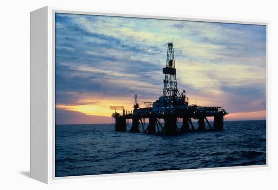 Oil Drilling Rig-null-Framed Premier Image Canvas