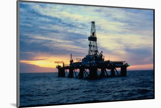 Oil Drilling Rig-null-Mounted Photographic Print