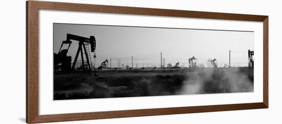 Oil Drills in a Field, Maricopa, Kern County, California, USA-null-Framed Photographic Print