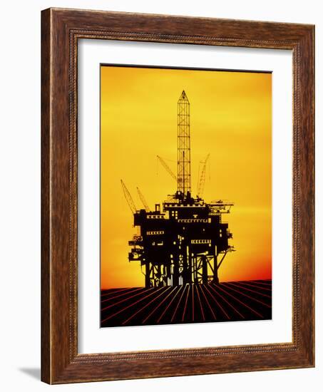 Oil Exploration Platform-Tony Craddock-Framed Photographic Print