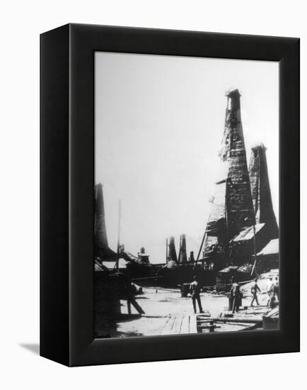 Oil Extraction in Baku, Russia, C1903-C1906-null-Framed Premier Image Canvas