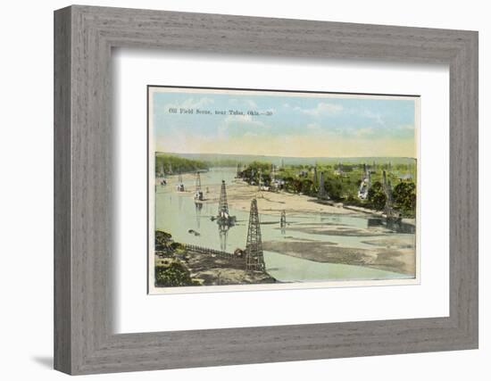 Oil Field Near Tulsa Oklahoma-null-Framed Photographic Print