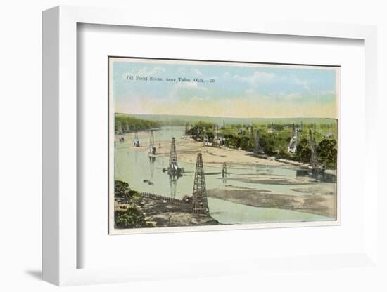 Oil Field Near Tulsa Oklahoma-null-Framed Photographic Print