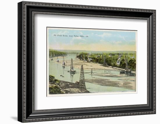 Oil Field Near Tulsa Oklahoma-null-Framed Photographic Print