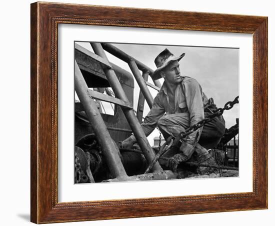Oil Field Worker-Carl Mydans-Framed Photographic Print