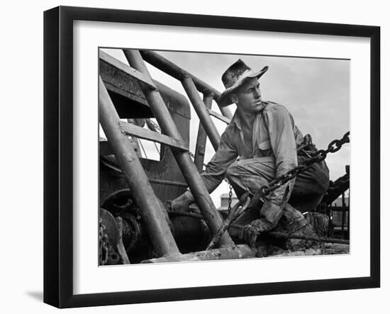 Oil Field Worker-Carl Mydans-Framed Photographic Print