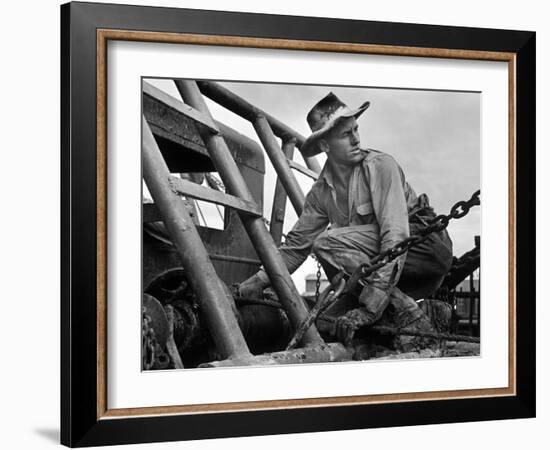 Oil Field Worker-Carl Mydans-Framed Photographic Print