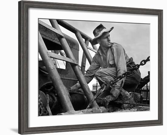 Oil Field Worker-Carl Mydans-Framed Photographic Print