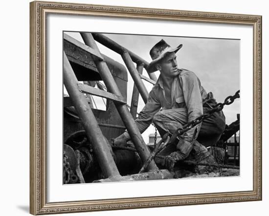 Oil Field Worker-Carl Mydans-Framed Photographic Print