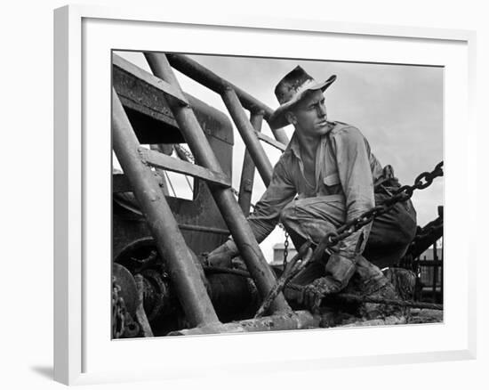 Oil Field Worker-Carl Mydans-Framed Photographic Print