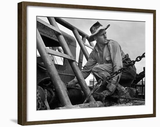 Oil Field Worker-Carl Mydans-Framed Photographic Print