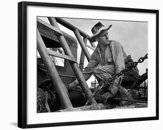 Oil Field Worker-Carl Mydans-Framed Photographic Print